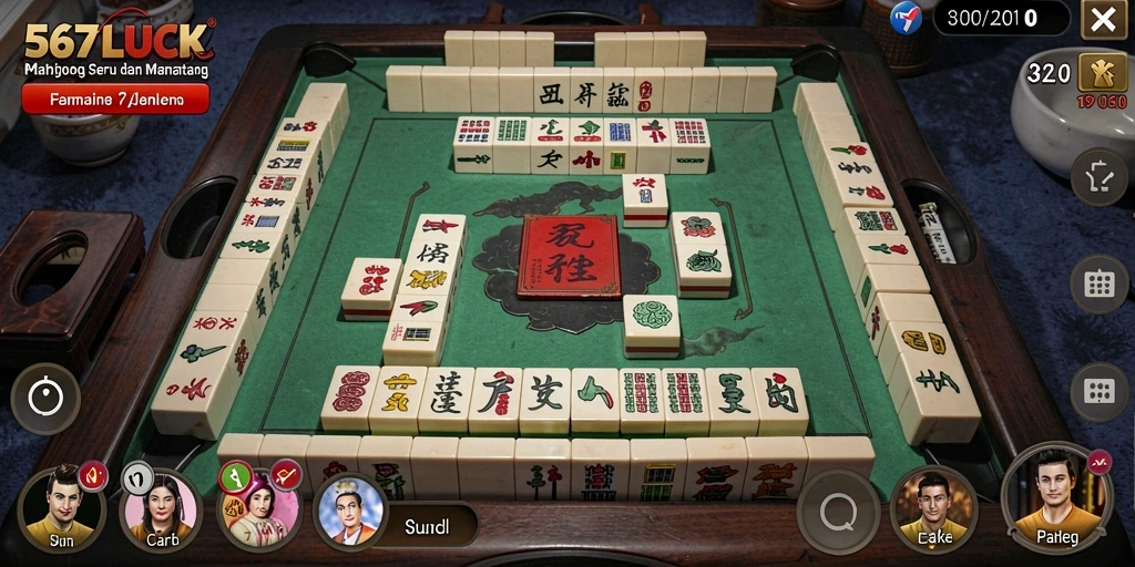 Tampilan gameplay Mahjong yang menarik di 567LUCK.