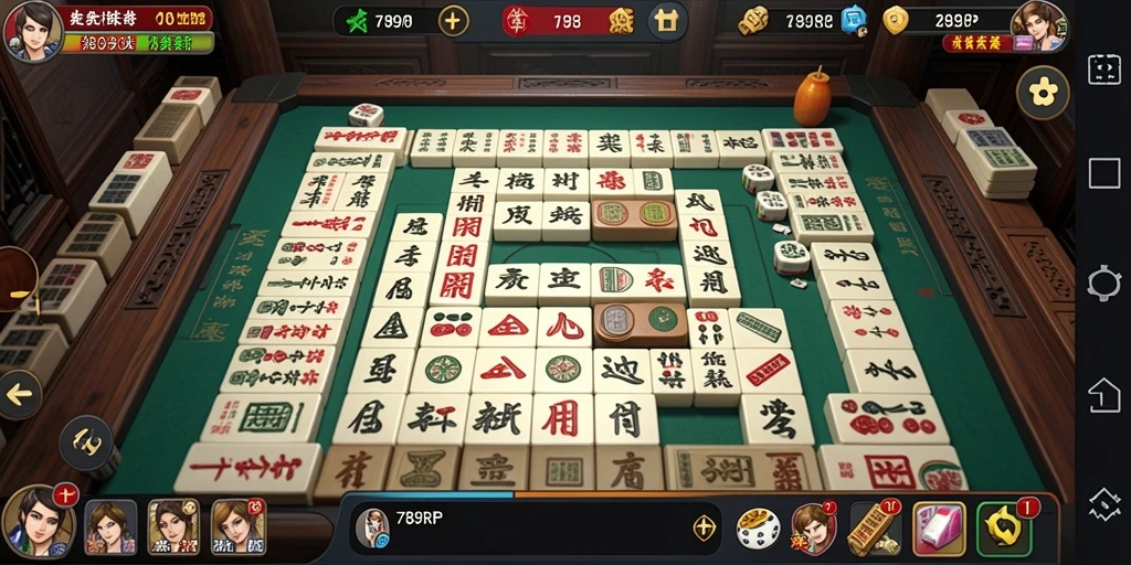 Tampilan gameplay Mahjong dalam 789RP yang menarik dan menantang.