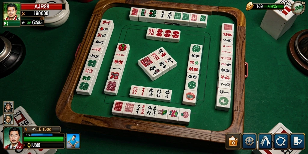 Screenshoot utama AJR88 menampilkan gameplay Mahjong yang seru dan menantang.