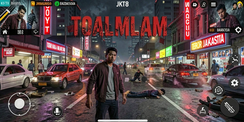 Tampilan menyeramkan dari gameplay JKT8 yang penuh ketegangan.