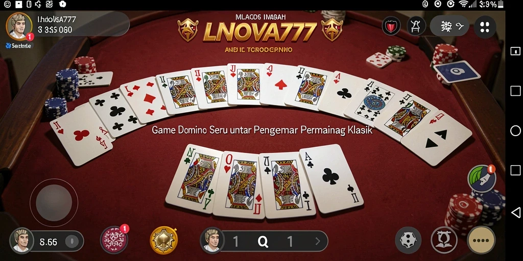 Tampilan menarik dari gameplay Domino di LNOVA777.