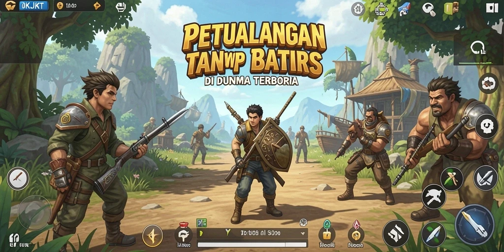 Tangkapan layar dari gameplay seru OKJKT di dunia terbuka.