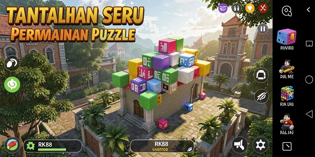 Tangkapan layar RK88 menampilkan momen seru saat pemain menyelesaikan teka-teki.