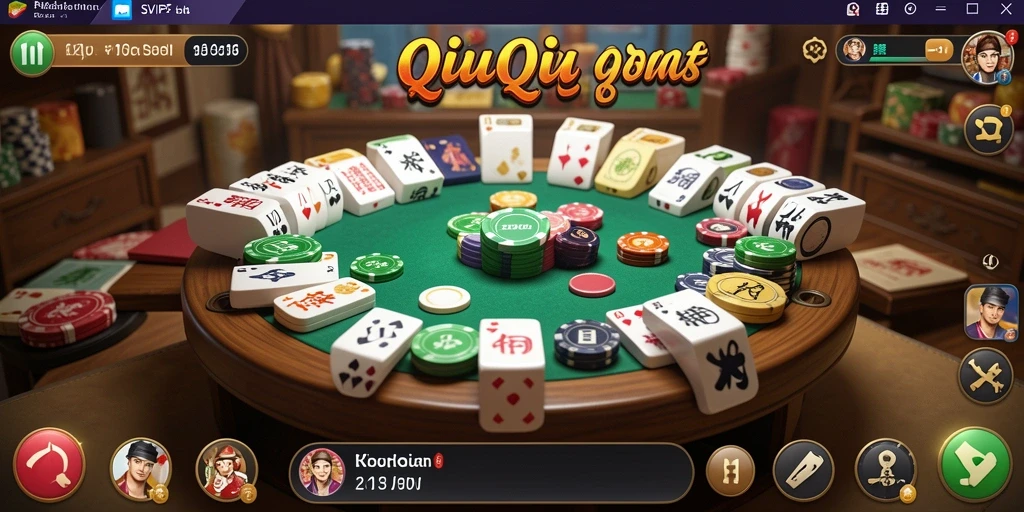 Tampilan gameplay QiuQiu yang menarik dan interaktif.