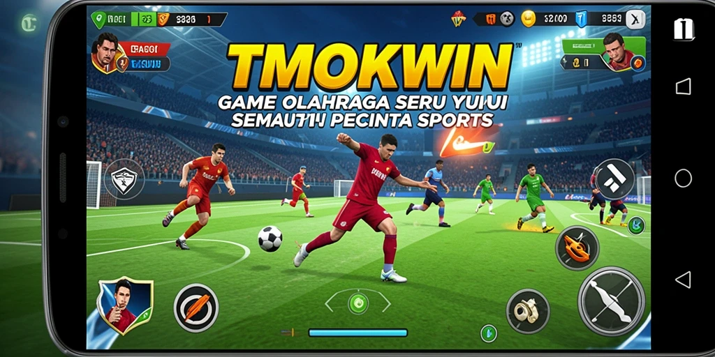 Tampilan gameplay seru TMOKWIN dengan momen aksi olahraga.