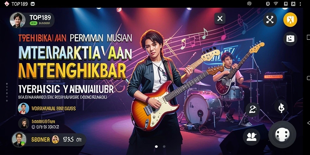 Tampilan gameplay interaktif di TOPI189 dengan musik yang menggugah semangat.