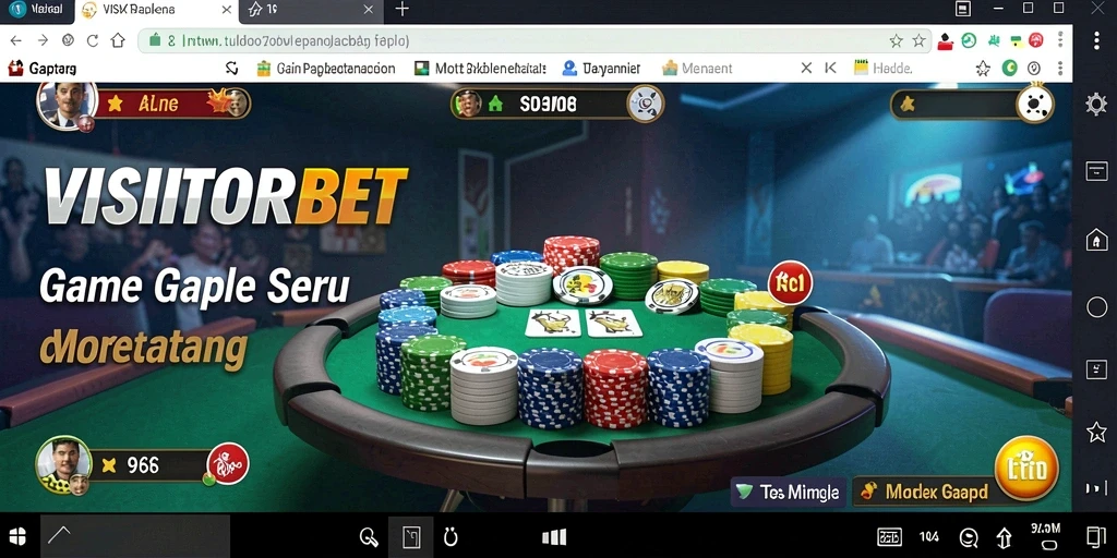 Tampilan gameplay seru dari permainan Gaple VISITORBET.