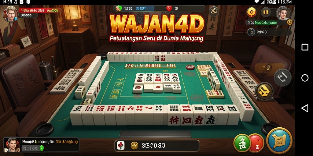 Tampilan gameplay seru di WAJAN4D dengan papan Mahjong menantang.